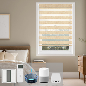 SAMADHI Customized Durable Electric Vertical Roller <b>Shades</b> Zebra Blinds Style Modern Design Built-In Installation Polyester Fast - Product Image 2