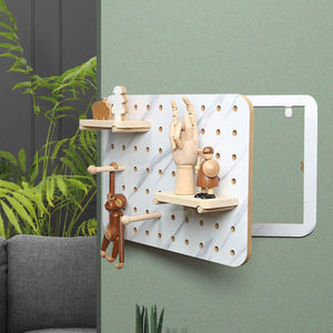 Étagère de rangement murale rectangulaire en bois, sans perçage, pour organiser les jouets - Product Image 1