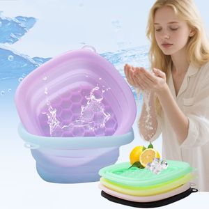 <b>Portable</b> Silicone Folding Ice Cream <b>Basin</b> Outdoor Beauty Device for Facial Cleansing and Therapy for Washbasin Use - Product Image 1