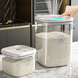 <b>Rice</b> Storage <b>Container</b> 12L Airtight Insect Proof Moisture Proof Freshness Preservation Kitchen Food Storage Box Rectangle Shape - Product Image 1