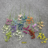 Branche de fleurs artificielles Gypsophile multicolores (blanc, rose, rouge) petite taille, excellent rapport qualité-prix, pour décoration de mariages, fêtes et événements, en stock