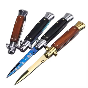Couteau de poche <span class=keywords><strong>Balisong</strong></span> à double lame en acier inoxydable avec manche en aluminium pour la défense personnelle, le camping en extérieur et la découpe de fruits - Product Image 5