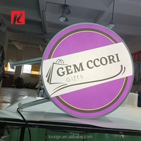 Kexian Caisses lumineuses publicitaires personnalisées à LED Enseigne ronde de caissons lumineux extérieurs en acrylique étanche