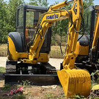 Mini-excavatrices Komatsu Pc30 Pc25 Pc35 d'occasion de 35 tonnes à vendre, équipement de construction compact et efficace avec moteur, boîte de vitesses