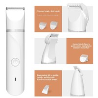 Kit de toilettage pour chien en vente chaude d'usine, tondeuses à faible bruit, coupe-ongles rechargeable sans fil, lime à ongles écologique en plastique pour animaux de compagnie
