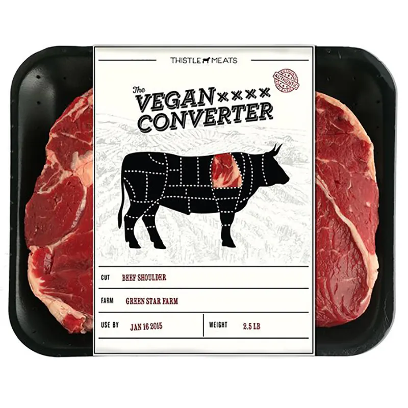 Groothandel Prijs Custom Afdrukken Voedsel Papieren Verpakkingen Mouw Supermarkt Retail Verkoop Bevroren Varkensvlees Rundvlees Verpakking