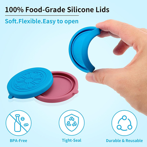 Lot de 12 couvercles en silicone colorés adaptés aux pots en verre de yaourt Oui de 5 oz, couvercles en silicone pour pots de yaourt Oui, parfaits pour les bouteilles de yaourt Oui - Product Image 2