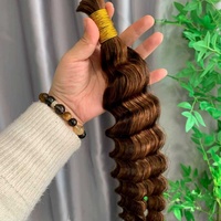 CF466 Super Wave Color # Extensions de cheveux humains en vrac pour tressage, 22 et 24 pouces, prix de gros
