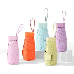 Paraguas de Bolsillo Plegables de 5 Secciones, Coloridos, con Protección UV, Personalizables con Logotipo, Mini Paraguas de Viaje - Product Image 3