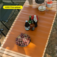 Napperons de table en cuir PU, tapis de table multifonction pour le camping, tapis de table enroulable, imperméable pour pique-nique en plein air, barbecue
