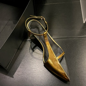 <span class=keywords><strong>Sandali</strong></span> a Stiletto da 5,5 cm con Punta Sottile di Nicchia in Vera Pelle di Pecora all'Ingrosso Stile Sexy da Esterno con Chiusura a Bottone per l'Estate - Product Image 3