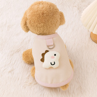 Manteau d'hiver chaud en coton rembourré pour animaux de compagnie, motif dessin animé mignon, avec trou pour harnais en D, pour chiots et chatons de petite et moyenne taille