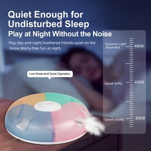 Jouet interactif pour chat anti-ennui automatique 2-en-1 : jeu de tape-taupe et plume à chat motif écossais, couleur personnalisable pour l'intérieur - Product Image 4