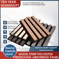 Panneaux muraux acoustiques en lattes de bois WPC PVC durables - Écologiques, imperméables et ignifuges pour hôtels, cuisines, halls et utilisation extérieure