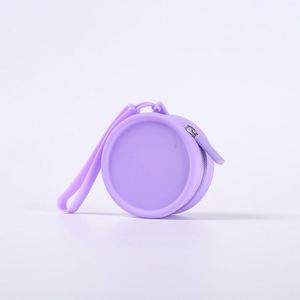 Neutral Round Silicone Coin Purse and Headphone Bag - Portable Zipper Travel Bag, Suitable for Mini Cosmetics - Product Image 3