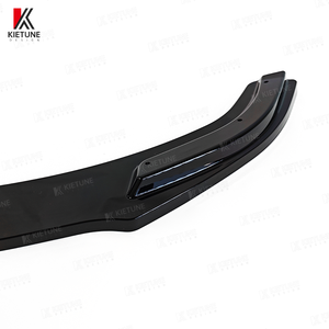 KIETUNE 2PCS <span class=keywords><strong>T6</strong></span> Spoiler de pare-chocs avant noir brillant en plastique pour <span class=keywords><strong>VW</strong></span> Transporter <span class=keywords><strong>T6</strong></span> 2016-2020, fixation par boulons, ajustement parfait, kit carrosserie - Product Image 4