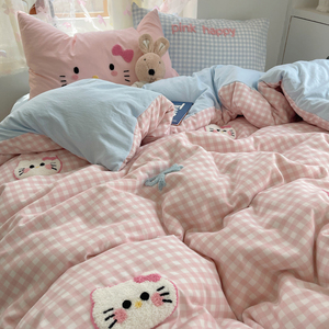 Nhẹ Dễ Thương Gió Những Đám Mây Lông Cừu Tấm Bộ Ngọt Ngào Và Vô Hót Sữa Loại Cho Mùa Đông Bộ Đồ Giường Thoáng Khí Thoải Mái - Product Image 6