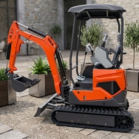 Mini-excavatrice compacte de 2 tonnes de bonne qualité, tout-terrain, pour chantiers de construction, rayon de braquage étroit, légère, petite pelle