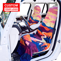 Serviette de siège auto en microfibre à séchage rapide, durable, antidérapante, protection de siège auto, impression numérique personnalisée, pour usage familial quotidien