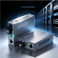 Convertidor de Medios de Fibra Óptica HTB-3100 A&B 10/100Mbps Netlink Monomodo Monofibra 25km SC Transceptor Óptico Par e Individual
