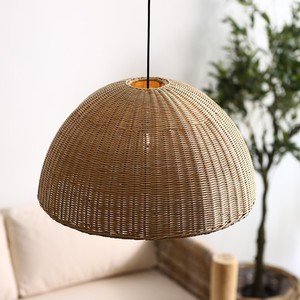 Rattan Pendant <b>Light</b> Round Led Single Head For Living Room And <b>Dining</b> Room - Product Image 3