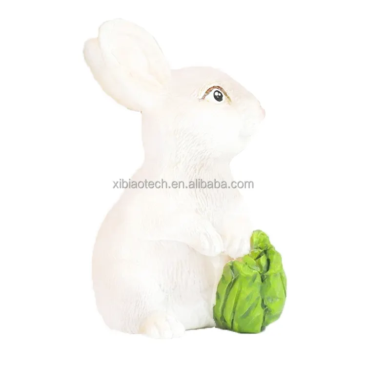 Factory Wholesale OEM ODM Custom Easter Resin Decorative Sketch Rabbit Bunny Home Ornaments Standing