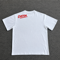 T-shirt en coton 100% lourd, surdimensionné, grande taille, style hip-hop, tricoté, avec logo personnalisé imprimé, design vierge