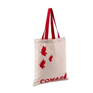 Custom Logo Printed Sublimation Reusable Eco-friendly Recyclable Long Handle Cotton Shoulder Strap Zipper Closure Bag - Product Image 3