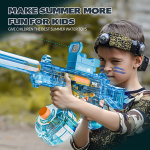 2024 Neues Wasser pistolen spielzeug Voll automatisch <span class=keywords><strong>Abso</strong></span> 500ML Hochdruck-Wasserstrahl pistole mit großer Kapazität Elektrisch Stark mit leichtem Blitz - Product Image 2