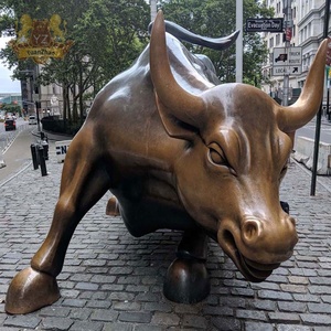 Statua di Toro di Wall Street in Bronzo Scolpito a Grandezza Naturale, Scultura Animale Moderna per Esterni di Alta Qualità con Tecnica di Fusione - Product Image 6