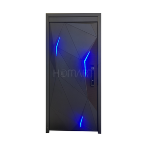 Puerta <span class=keywords><strong>de</strong></span> <span class=keywords><strong>Seguridad</strong></span> <span class=keywords><strong>de</strong></span> Lujo para Villa, Puerta Exterior <span class=keywords><strong>de</strong></span> Aluminio Blindada <span class=keywords><strong>con</strong></span> Cerradura Inteligente - Product Image 1