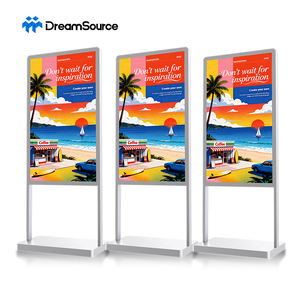 <b>USB</b> <b>Plug</b> and Play Digital Signage Advertising Display Auto Loop Playback LCD Poster Screen with Wheels Floor Standing - Product Image 1