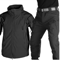 Combinaison Softshell d'Hiver Personnalisée en Usine, Ensemble Veste Imperméable et Coupe-Vent pour Hommes, Veste Coupe-Vent Chaude Uniforme
