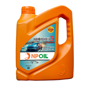 น้ำมันเครื่องยนต์รถยนต์ NPOIL RESSO 3 TURBO 15W40 4 ลิตร 5 ลิตร 6 ลิตร น้ำมันพื้นฐานและสารเติมแต่งคุณภาพสูงสำหรับเครื่องยนต์ดีเซลและเบนซิน - Product Image 1