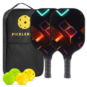 Raquetas de Pickleball de fibra de carbono antideslizantes con bolsa de transporte y pelotas para deportes al aire libre - Product Image 1