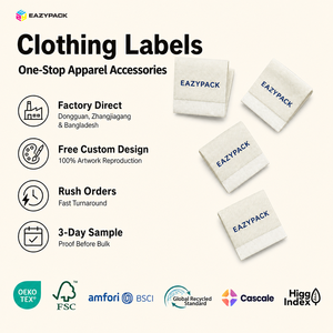 Étiquettes tissées personnalisées rose marine à fleurs et étoiles, pliées au centre, pour vêtements de <span class=keywords><strong>petite</strong></span> fille – Vente directe usine - Product Image 1