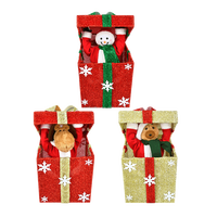 Déstockage Usine : Nouveauté Populaire – Jouet Musical Teddy Pop, Ornements de Noël Animés, Boîte Cadeau Électrique Lumineuse, Écologique, Livraison Rapide