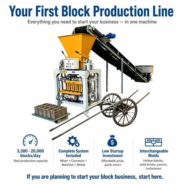 4-35C Concrete Brick Making Machinery Concrete Block Machine Hollow Block Forming Machine Paver Brick Molding Machine