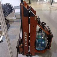 Équipement de fitness cardio professionnel, fitness et musculation, machine à ramer pliable avec réservoir d'eau en bois