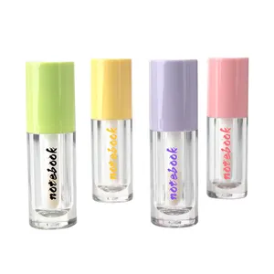 Tabung Lip Gloss 6.5Ml, Tabung Lip Gloss Bening dengan Sikat Tebal Tabung Bulat Dinding Tebal Kosmetik Kosong