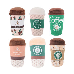 Интерактивный плюшевый фаршированный кофе игрушки для домашних животных пищащий напиток игрушка для собак - Product Image 3