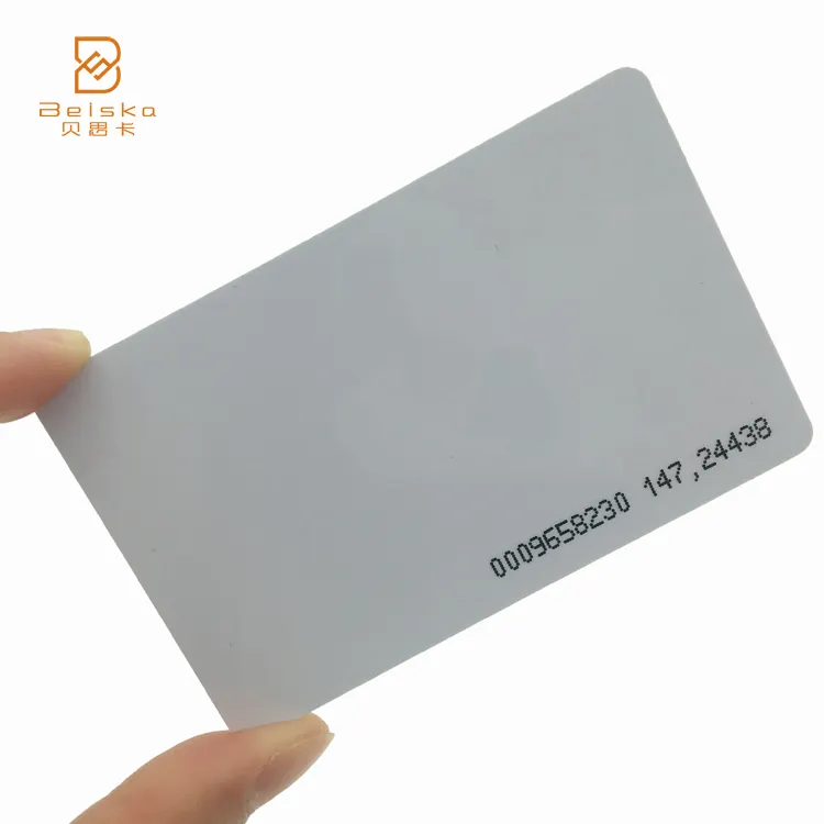 PVC Hotel RFID Cards White Blank Card Low Frequency 125KHZ TK4100 Clamshell Thick RFID Key Card