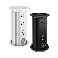 Zócalo de elevación emergente con USB tipo A + C y carga inalámbrica superior para salida de encimera de cocina Zócalo de elevación eléctrica IP44