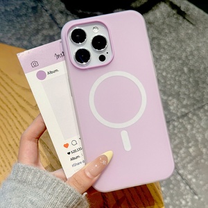 Hot Bán 2-Trong-1 Chống Sốc TPU Trường Hợp Đối Với iPhone 17 16 15 Pro Max Cộng Với 14 Kẹo Màu Rắn Tinh Khiết Màu Từ Không Dây Trở Lại - Product Image 6