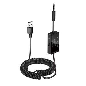 Adattatore audio wireless UGREEN BT303 <span class=keywords><strong>Bluetooth</strong></span> 5.4 con display LED, connettore USB da 3,5 mm, trasmettitore e ricevitore Aux wireless a molla per <span class=keywords><strong>auto</strong></span> - Product Image 1