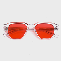 Lunettes de jeu rétro épaisses carrées Finewell 3506F, verres rouges, lunettes de sommeil, anti-lumière bleue, lunettes de jeu pour hommes et femmes