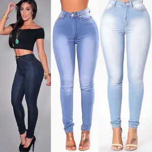 Yiwu Youke Chất Lượng Cao Giá Thấp Mặc Cả Jeans Femme Mujer Phụ Nữ 3XL Cộng Với Kích Thước Giản Dị Denim Jeans Quần Cho Phụ Nữ