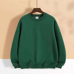400g/m² Großhandel Unisex Custom 100% Baumwolle <span class=keywords><strong>Pullover</strong></span> Schwergewicht Übergroße Blank Hochwertiges Sweatshirt mit Rundhals ausschnitt - Product Image 2