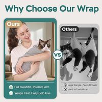 Sac de contention auto-adhésif pour toilettage des animaux, anti-griffures, pour chat et chien, pour le bain et la coupe des ongles, fournitures pour animaux de compagnie