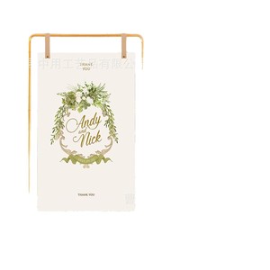 Letrero de bienvenida para boda con marco rectangular de metal dorado, soporte para colgar pósteres para decoración de fiestas de boda - Product Image 5